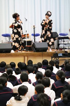 スクールコンサート in 日向市立財光寺中学校