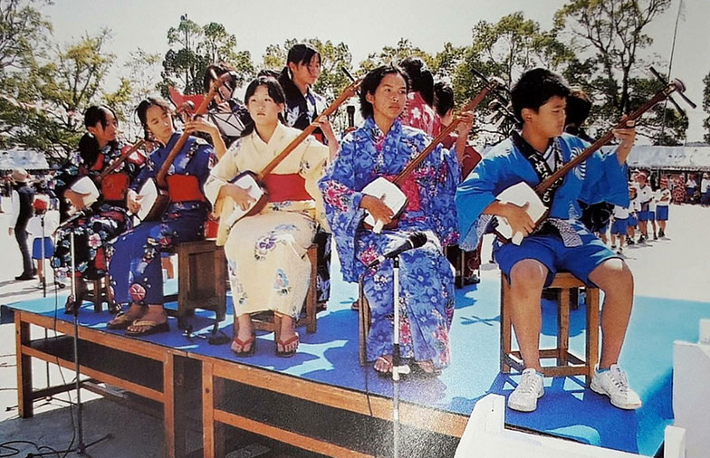 運動会の様子。写真中央が池田さんです。