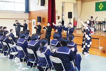 スクールコンサート in 高千穂町立田原中学校